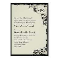 Nouveau Monogram Wedding Invitation