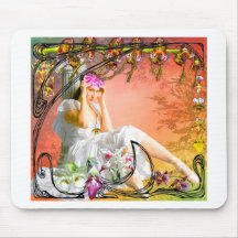 NOUVEAU ORCHID ~ DEDICATION TO GRANDMA ALBEE MOUSEPAD