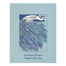 Nouveau Peacock Wedding Invitation
