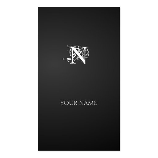 Nouveau vertical line business card template (front side)