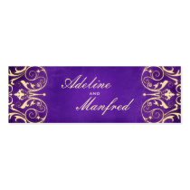 Nouveau Victorian Gold & Aubergine Wedding Website business cards