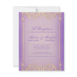 Nouveau Victorian: Pretty Lilac & Gold Wedding Personalized Announcement