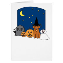 Nova Scotia Duck Tolling Retriever Halloween Greeting Cards