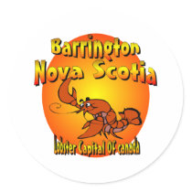 Nova Scotia Lobster Round Stickers
