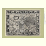 Nova totius terrarum, 1606 Antique World Map cards