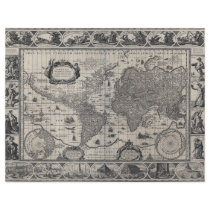 Nova totius terrarum, 1606 Antique World Map Full Color Flyer
