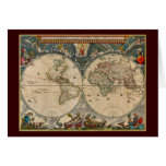 Nova Totius Terrarum Orbis Tabula World Map Card