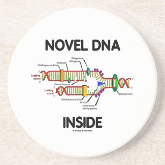 Novel DNA Inside (Molecular Biology Humor) Drink Coaster