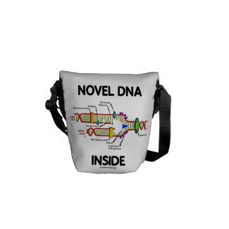 Novel DNA Inside (Molecular Biology Humor) Messenger Bags