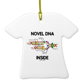 Novel DNA Inside (Molecular Biology Humor) Christmas Tree Ornament