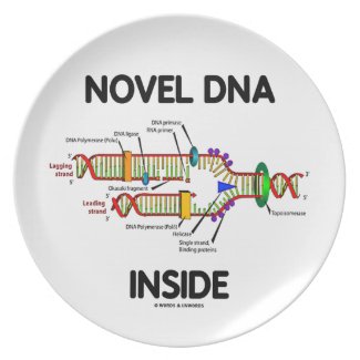 Novel DNA Inside (Molecular Biology Humor) Dinner Plates