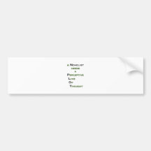 Novelist P.L.O.T. Bumper Sticker
