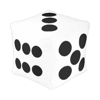 Novelty Dice Cube Pouf