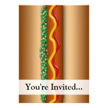 Novelty Hot Dog Graphic Invite