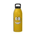 Novelty Yellow Evil Smiley Villain Water Bottle