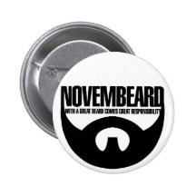 Novembeard for Beards Pinback Buttons