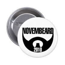 Novembeard Pinback Button