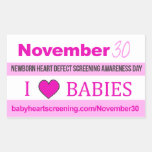 November 30: Newborn Heart Screening Day Stickers