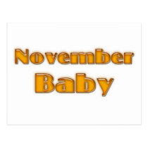 November Baby postcards