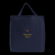 November Bride Navy Embroidered Bag embroidered bags