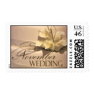 November Calla Lily Wedding Stamp
