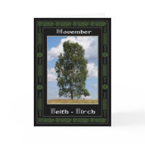 November Celtic Druid Birthday Tree Symbols cards