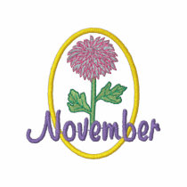 November - Chrysanthemum embroidered shirts by ZazzleEmbroidery November - Chrysanthemum embroidered shirts