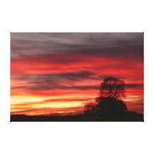 November Evening Sky Stretched Canvas Prints