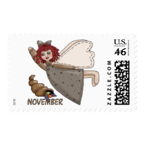 November Fairy postage by claudiascorner November Fairy postage