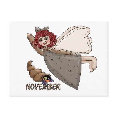 November Fairy Postcard by claudiascorner