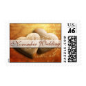 November Hearts Wedding Postage postage by TDSwhite November Hearts Wedding Postage postage