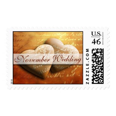 November Hearts Wedding Postage