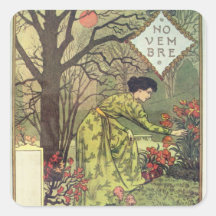 November Square Stickers