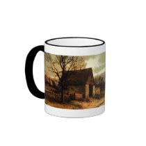 November Twilight (1912) Barn and Fields Bookmark mugs by MyBookmarks November Twilight (1912) Barn and Fields Bookmark mugs