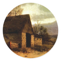 November Twilight  (1912) Barn and Fields Bookmark stickers