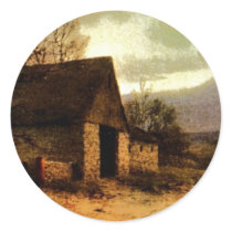 November Twilight  (1912) Barn and Fields Bookmark stickers
