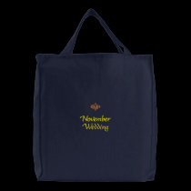 November Wedding Navy Embroidered Bag embroidered bags