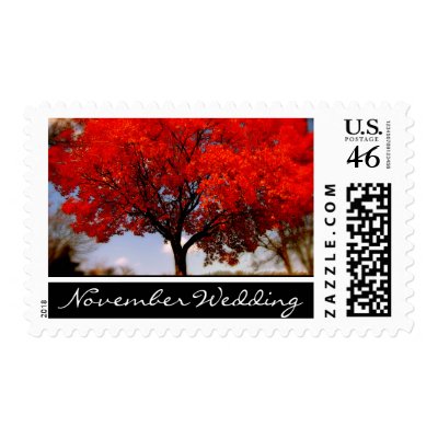 November Wedding Postage Stamp