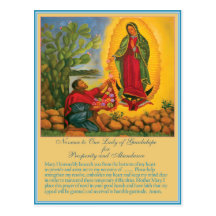 Novena to Our Lady of Guadalupe Post Card