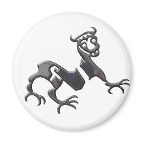 Novgorod Dragon black chrome magnets by arthistory Novgorod Dragon black chrome magnets