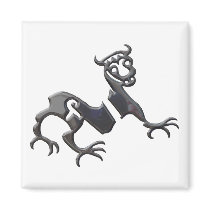 Novgorod Dragon black chrome magnets by arthistory Novgorod Dragon black chrome magnets