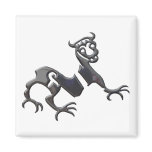 Novgorod Dragon black chrome Refrigerator Magnets