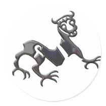Novgorod Dragon black chrome stickers