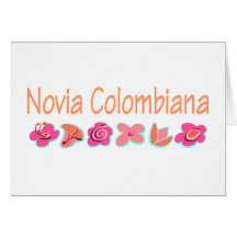 Novia Colombiana Greeting Card