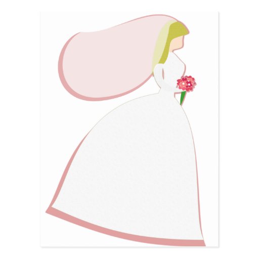 Novia simple postal