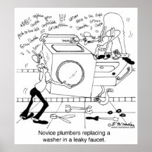 Novice Plumbers Install a Washer Poster