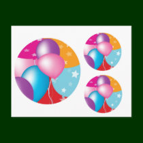 NOVINO Celeberations - Baloons,Stars n Hearts postcards by doonagiri NOVINO Celeberations - Baloons,Stars n Hearts postcards