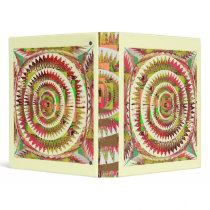 NOVINO Dimond Floral Rainbow Pattern Vinyl Binder
