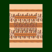 NOVINO Floral Border Pattern postcards by doonagiri NOVINO Floral Border Pattern postcards
