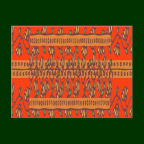 NOVINO Floral Border Pattern postcards by doonagiri NOVINO Floral Border Pattern postcards